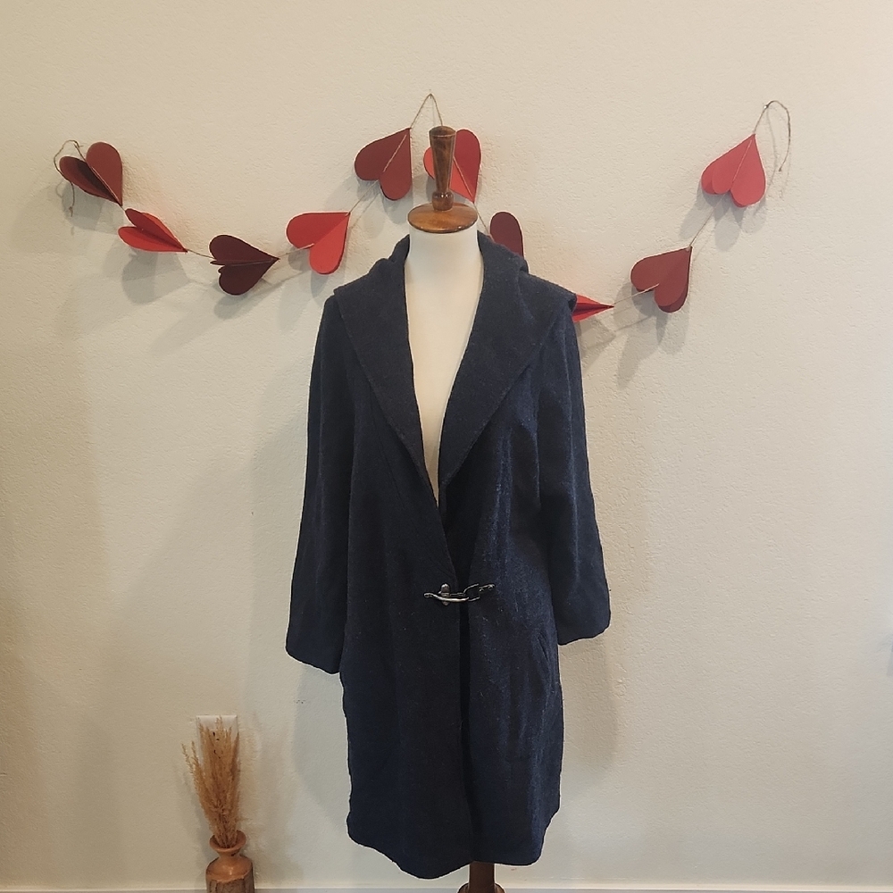 Willi Smith Dark Blue Wool Coat